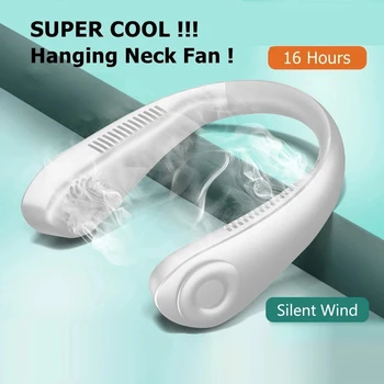 Портативный подвесной вентилятор для шеи, безлопастной USB Перезаряжаемый Мини-вентилятор для шеи, немой спортивный вентилятор, Вентилятор для кондиционирования воздуха на открытом воздухе