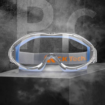 Прозрачные мужские защитные очки с защитой от брызг, запотевания, Пыли / песка, защитные очки для верховой езды, противоударные очки для глаз, плоские ветрозащитные очки в большой оправе