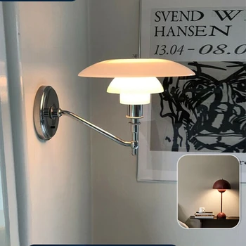 Ретро Стеклянный Настенный светильник PH3/2, Дизайнерское Слегка Роскошное украшение, Прикроватная лампа, Креативный Простой Настенный светильник для прохода в коридоре