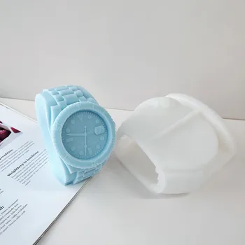 Роскошные Часы, 3D Креативная Свеча, Силиконовая форма, Ароматическая Свеча, Гипсовое Мыло ручной работы, Гипсовая Смола, Форма для часов DIY