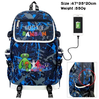 Рюкзак для периферийных устройств Banban Garden, аниме, откидная сумка для компьютера, мультяшный рюкзак для зарядки через USB