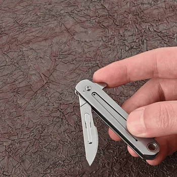 Складной художественный нож из нержавеющей стали, брелок для ключей, нож для вскрытия коробки