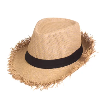 Солнцезащитная шляпа, мужская летняя джазовая шляпа, однотонная дышащая соломенная шляпа, солнцезащитная шляпа для путешествий на открытом воздухе
