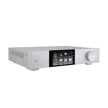 Стереосистема Eweat DMP50, сетевой стример, ЦАП, беспроводные аудиомузыкальные устройства для потоковой передачи музыки высокого разрешения с Wi-Fi (серый)