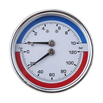 Температурный манометр диаметром 10 см 0-10 Бар 0-120 ℃ для термо-манометра дропшиппинг котла