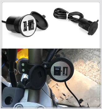 Универсальный мотоциклетный USB переключатель зарядного устройства для мобильного телефона водонепроницаемый для Kawasaki ZX7R ZX7RR ZX9 ZZR1200 ER-5 GPZ500S EX500R NINJA